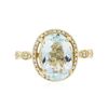 Image 3 : 14KT Yellow Gold 2.63ct Aquamarine and Diamond Ring