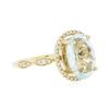 Image 4 : 14KT Yellow Gold 2.63ct Aquamarine and Diamond Ring