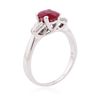 Image 3 : 14KT White Gold 1.32ct Ruby and Diamond Ring