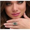 Image 1 : 14KT White Gold 2.70ctw Tsavorite and Diamond Ring