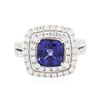 Image 3 : 14KT White Gold 2.81ct Sapphire and Diamond Ring