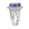 Image 6 : 18KT White Gold 10.19ct Tanzanite and Diamond Ring