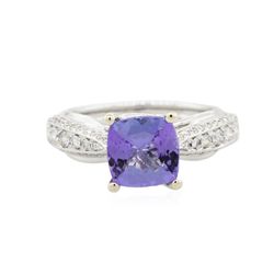 18KT White Gold 2.62ct Tanzanite and Diamond Ring