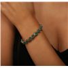 Image 5 : 14KT White Gold 20.90ctw Emerald and Diamond Bracelet