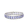 Image 3 : 14KT White Gold 19.75ctw Tanzanite and Diamond Bracelet