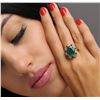 Image 2 : 14KT Yellow Gold 7.59ct Emerald, Ruby and Diamond Ring