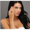 Image 6 : 14KT Yellow Gold 7.59ct Emerald, Ruby and Diamond Ring