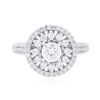 Image 3 : 14KT White Gold 1.24ctw Diamond Ring