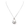 Image 3 : 14KT White Gold 1.21ctw Diamond Pendant With Chain