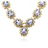 Image 4 : 14KT Yellow Gold 24.95ctw Tanzanite and Diamond Necklace