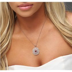 14KT Rose Gold 2.16ct Tourmaline and Diamond Pendant With Chain