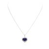 Image 3 : 18KT White Gold 4.80ct Tanzanite and Diamond Pendant With Chain