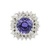 Image 1 : 14KT White Gold 3.11ct Tanzanite and Diamond Ring