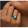 Image 6 : 10KT Yellow Gold 2.07ct Turquoise, Tsavorite and Diamond Ring