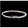 Image 4 : 14KT White Gold 1.93ctw Diamond Bangle Bracelet