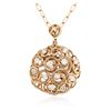 Image 4 : 14KT Rose Gold 2.09ctw Diamond Pendant With Chain