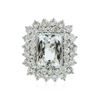 Image 3 : 14KT White Gold 4.81ct Aquamarine and Diamond Ring