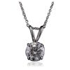 Image 1 : 14KT White Gold 1.38ctw Diamond Pendant With Chain