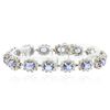 Image 3 : 14KT White Gold 9.20ctw Tanzanite and Diamond Bracelet