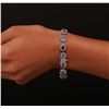 Image 5 : 14KT White Gold 9.20ctw Tanzanite and Diamond Bracelet