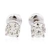 Image 1 : 14KT White Gold 1.15ctw Diamond Solitaire Earrings