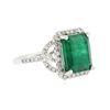 Image 4 : 14KT White Gold 4.33ct Emerald and Diamond Ring