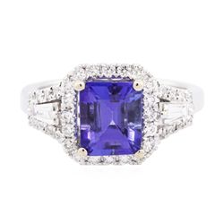 14KT White Gold 2.11ct Tanzanite and Diamond Ring