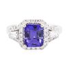 Image 1 : 14KT White Gold 2.11ct Tanzanite and Diamond Ring