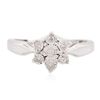 Image 1 : 14KT White Gold 0.05ctw Diamond Ring