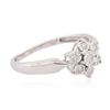 Image 2 : 14KT White Gold 0.05ctw Diamond Ring