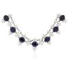 Image 4 : 14KT White Gold 13.78ctw Sapphire and Diamond Necklace