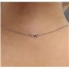 Image 6 : 14KT White Gold 2.65ct Tourmaline, Sapphire and Diamond Pendant With Chain