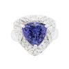 Image 1 : 14KT White Gold 5.22ct Tanzanite and Diamond Ring