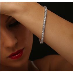 14KT White Gold 7.52ctw Diamond Bracelet