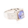 Image 4 : 14KT Two-Tone Gold 3.56ct Tanzanite and Diamond Ring