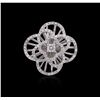 Image 1 : 18KT White Gold 0.92ctw Diamond Pendant