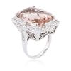 Image 7 : 14KT White Gold 13.52ct Morganite and Diamond Ring