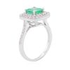 Image 3 : 14KT White Gold 1.28ct Emerald and Diamond Ring