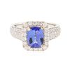 Image 3 : 14KT Two-Tone Gold 1.68ct Tanzanite and Diamond Ring