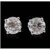 Image 3 : 14KT White Gold 3.00ctw Diamond Stud Earrings