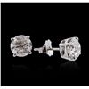 Image 4 : 14KT White Gold 3.00ctw Diamond Stud Earrings