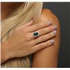 Image 1 : 14KT White Gold 4.06ct Emerald and Diamond Ring