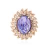 Image 3 : 14KT Rose Gold 8.53ct Tanzanite and Diamond Ring