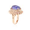 Image 6 : 14KT Rose Gold 8.53ct Tanzanite and Diamond Ring