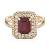 Image 1 : 14KT Yellow Gold 3.06ct Ruby and Diamond Ring