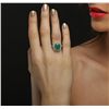 Image 1 : 14KT White Gold 4.33ct Emerald and Diamond Ring