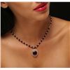 Image 2 : 14KT Yellow Gold 40.78ctw Ruby and Diamond Necklace
