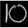 Image 2 : 14KT White Gold 0.99ctw Diamond Earrings