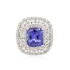 Image 3 : 14KT White Gold 4.41ct Tanzanite and Diamond Ring