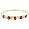 Image 1 : 14KT Yellow Gold 4.90ctw Ruby and Diamond Bracelet